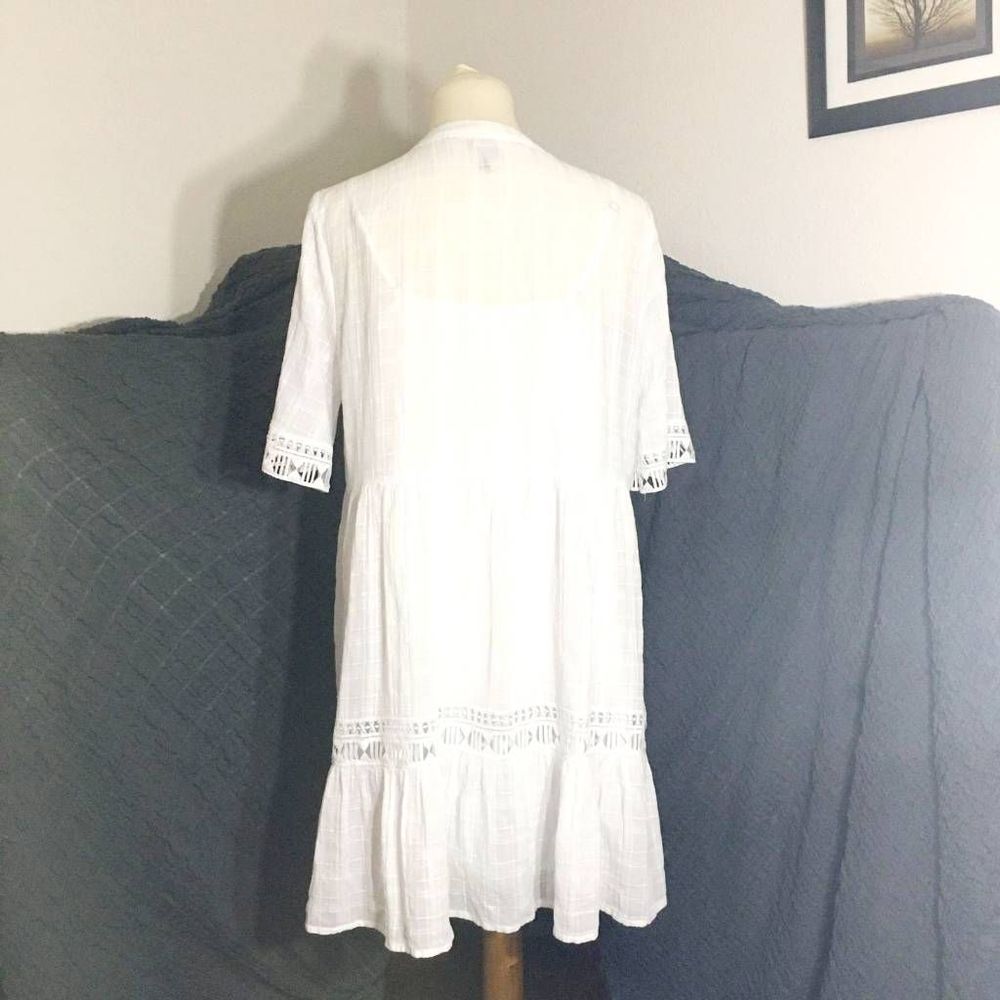 Knox Rose White Summer Flowy Dress Size L - Picture 5 of 11
